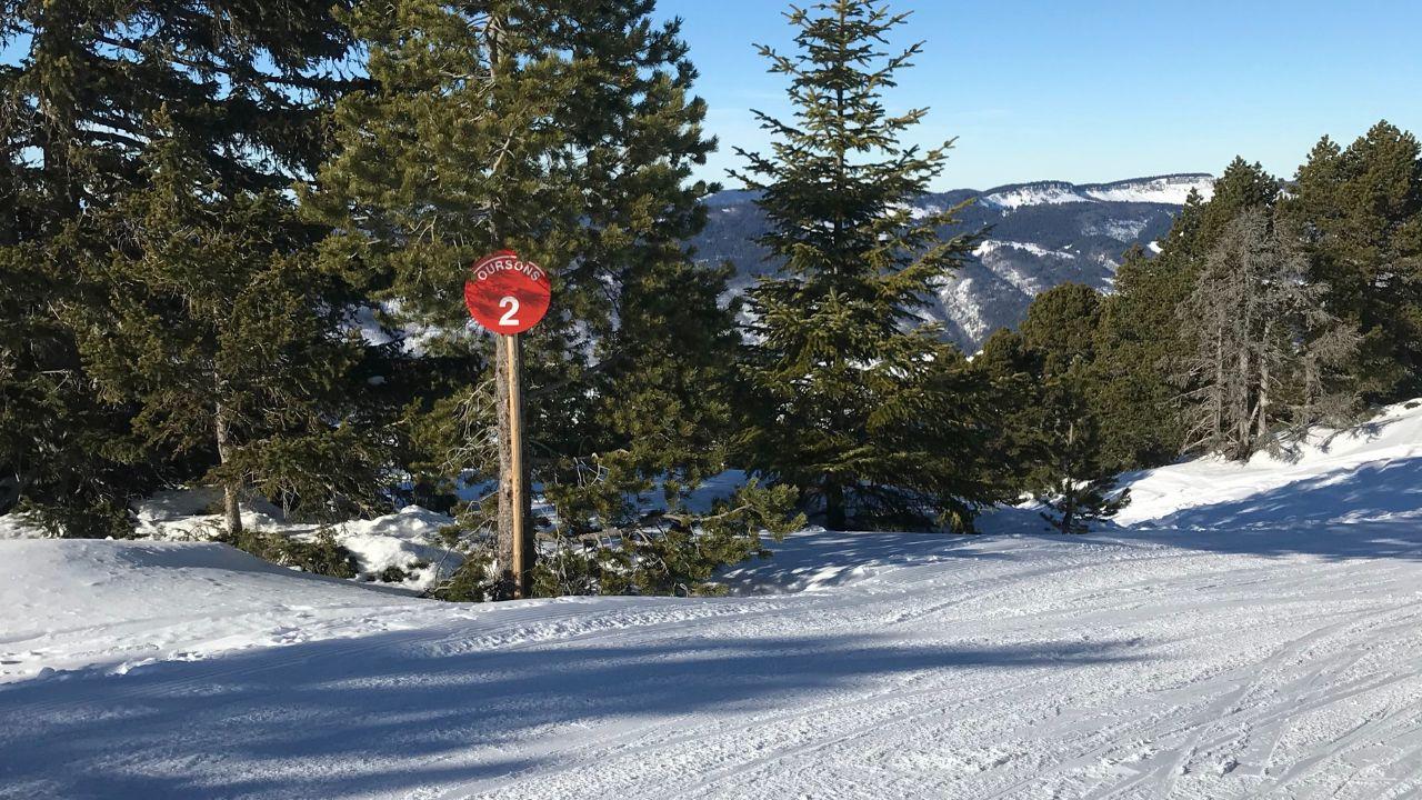 panneau pistes de ski